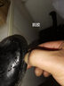 老人頭 男士皮鞋商務(wù)休閑鞋子軟面軟底豆豆鞋舒適透氣英倫風正裝男鞋 黑色-便捷套腳 39 (245mm) 曬單實拍圖