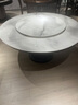 虹逸新中式全實(shí)木超晶石高檔餐桌椅組合酒店會(huì )所包廂8/10人吃飯大圓桌 胡桃色+和田玉石超晶石 1.2m 單桌（送轉盤(pán)） 曬單實(shí)拍圖