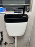 MEIYE全陶瓷帶洗手盆水箱沖水箱蹲便器坐便器水箱廁所衛(wèi)生間家用節(jié)能馬桶水箱陶瓷水箱 B款升級(jí)款單冷龍頭 配304黑色噴槍套裝 曬單實(shí)拍圖