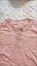 RGPX棉麻女裝亞麻夏季女款棉麻襯衫女士上衣高端寬松刺繡純棉短袖t恤 粉色 L 105-120斤 曬單實(shí)拍圖