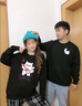 MDlila情侶裝衛衣秋冬季加絨圓領(lǐng)外套2024新款一男一女寬松長(cháng)袖衣服定制 音樂(lè )怪才 男黑+女白  (春秋款) 男L+女M 曬單實(shí)拍圖