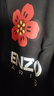 高田賢三（KENZO）男士黑色Boke大花圖案棉質(zhì)圓領(lǐng)衛衣 FD5 5SW445 4ME 99J XL禮物款 曬單實(shí)拍圖