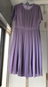 顏域（YANYEE）短袖百褶連衣裙2026夏天新款女裝氣質(zhì)女神范收腰顯瘦氣質(zhì)a字裙 紫色 XL/42 曬單實(shí)拍圖