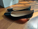 7or9焦糖黑咖 方頭單鞋3.5cm漆皮黑色舒適百搭真皮女鞋空氣棉高跟鞋 焦糖黑咖3.5cm 37 曬單實(shí)拍圖