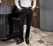 皮爾卡丹（pierre cardin）男士商務(wù)休閑褲2025秋季男褲子時(shí)尚百搭直筒高彈力免燙西裝褲秋款 黑色 厚款 33 【腰圍2尺6】 曬單實(shí)拍圖