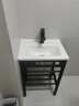 杜拉帝亞小戶(hù)型簡(jiǎn)易陶瓷洗手盆落地式洗臉盆柜組合廚房衛生間一體洗漱臺池 (51*35)盆+落地支架+冷熱龍頭 曬單實(shí)拍圖