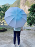 【德國】晴雨傘漸變太陽(yáng)傘高顏值女生兩用雨傘防曬紫外線(xiàn)全自動(dòng) 漸變海鹽藍【高倍防曬+五級防水】 曬單實(shí)拍圖