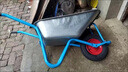 ivslan獨輪車(chē)農用小推車(chē)工地單輪手推車(chē)推沙泥土花園斗車(chē)垃圾搬運車(chē)家用 藍色獨輪車(chē)一輛實(shí)心胎 曬單實(shí)拍圖