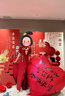 茨格曼訂婚布置全套擺件裝飾訂婚宴kt背景板酒店回門宴套裝婚宴用品大全 神仙眷侶-豪華套餐14件 曬單實拍圖