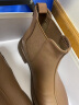百丽柔软法式切尔西靴女商场同款羊皮通勤短靴加绒A2V1DDD3 棕色-单里 39 实拍图