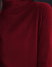 皮爾卡丹（pierre cardin）打底衫女春秋半高領(lǐng)中袖t恤洋氣25新款寬松中領(lǐng)針織衫輕熟風(fēng)上衣 酒紅色 XL 【建議115-130斤】 曬單實(shí)拍圖
