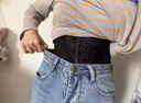 杰里·莫克（Jerrie Mock）四季通用運動(dòng)健身瑜伽高腰收腹帶產(chǎn)后收小肚子強力塑身衣美體腰夾 U型托胸束腰收腹-黑色 M (110-125斤) 曬單實(shí)拍圖