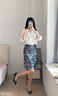歐黎蔓高級感白色V領(lǐng)襯衫上衣女2024春新款小個(gè)子時(shí)尚七分袖襯衣 白色 160/84A/S 曬單實(shí)拍圖