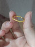 老廟黃金戒指女閉口繁花足金指環(huán)卷草紋素圈送老婆女友七夕情人節(jié)禮物 可寫賀卡#勿拍 曬單實拍圖