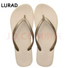 LURAD 時尚簡約外穿人字拖女 夏季平跟防滑耐磨簡約海邊沙灘夾腳拖涼拖 米色 39-40 曬單實拍圖