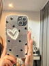 圣圖朗羽紗閃粉鏡珍珠愛(ài)心適用iPhone15promax蘋(píng)果14手機殼蝴蝶結女11閃粉鏡頭膜12新款硅膠13防摔保護套 閃粉鏡羽紗殼-滿(mǎn)屏愛(ài)心+珍珠愛(ài)心 iPhone 13 曬單實(shí)拍圖