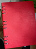 嘉然恒 活頁(yè)本B5大號加厚筆記本本子創(chuàng  )意勵志封面商務(wù)辦公文具記事本可拆卸替換內芯會(huì )議記錄本可定制 紅色  曬單實(shí)拍圖