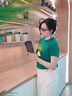 梓洛蘭ZiLuolan夏季洋氣寬松t恤女2026新款套裝韓版高腰牛仔短褲五分褲 牛仔短褲+5121綠色T恤【套裝】 S 曬單實(shí)拍圖