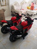 貝多奇（BEIDUOQI）兒童大號(hào)摩托電動(dòng)車小孩可坐雙人電動(dòng)摩托車大人帶寶寶玩具摩托車 高配+紅色+12V7A超威電瓶 曬單實(shí)拍圖