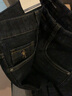 與狼共舞【四面彈】牛仔褲男士2026春季新款男裝水洗百搭直筒中腰褲子4033 優(yōu)雅黑001 -加絨款 29 曬單實(shí)拍圖