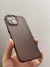 世韓適用蘋果15手機(jī)殼iPhone15保護(hù)套半透明磨砂超薄全包防摔防指紋純色高端男女款親膚TPU軟殼透黑色 曬單實(shí)拍圖