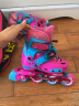 乐秀（ROADSHOW）轮滑鞋儿童溜冰滑冰鞋可调节初学者旱冰鞋男女童专业RX1S滑轮鞋 玫红护具套装【送护臀大礼包】 S小码(28-31适合3-6岁) 实拍图