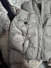 鴨鴨（YAYA）鞠婧祎同款羽絨服女士2024秋冬新款短款連帽時(shí)尚休閑防寒厚外套XH 淺灰色 M (160) 曬單實(shí)拍圖