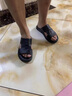 啄木鳥真皮拖鞋男潮流室外夏季外穿韓版防滑耐磨涼拖男士沙灘一字拖潮 KD195黑色 42 曬單實(shí)拍圖