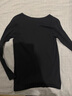 無印良品（MUJI）女式 棉冬季 圓領(lǐng)長袖T恤 女士女款  黑色 L  曬單實(shí)拍圖