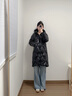 高梵黑金鵝絨服女王4.0八格羽絨服女長款冬季厚外套 高定鉆石黑 S 曬單實拍圖