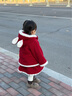 幼歌（YOUGE）嬰幼兒冬季可愛立體兔子耳朵連帽加絨毛絨保暖時尚外套 紅小兔 90 cm 曬單實拍圖