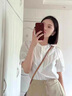 韓璐嬌（hanlujiao）休閑褲女裝套裝2024夏季新款搭配一整套小個(gè)子減齡時(shí)尚職業(yè)兩件裝 襯衫+褲子 M 曬單實(shí)拍圖