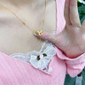 法蔻（farcoko）黃金項(xiàng)鏈女在逃公主金項(xiàng)鏈愛(ài)心蝴蝶結(jié)鎖骨鏈生日禮物送女友 足金999愛(ài)心蝴蝶結(jié)項(xiàng)鏈 曬單實(shí)拍圖