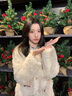 舒芳蝶（shufangdie）小香風羊羔毛外套女2024冬季新款小個子寬松加厚白色毛毛上衣棉服 米白 M 曬單實拍圖