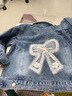 G.DUCKKIDS童裝女童牛仔外套春秋款2025新款女孩春裝兒童衣服長(cháng)袖中小童上衣 后背蝴蝶結外套粉 90 尺碼1~2歲【 80-90cm】cm 曬單實(shí)拍圖