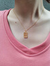 中國黃金（CHINA GOLD）算盤黃金項鏈女足金吊墜素鏈七夕情人節(jié)禮物送女友老婆生日實用 足金算盤吊墜+K金鏈 曬單實拍圖