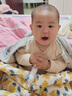 拉比夾棉新生兒連體衣25秋冬新款保暖寶寶爬服嬰兒衣服0-25月 全開連體衣 90cm 曬單實拍圖