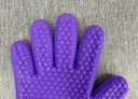 歐樂(lè )多（Olodo）德國防燙手套耐高溫防熱手套硅膠微波爐手套波爐手套烤箱隔熱手套 防燙手套2只裝(炫光紫) 曬單實(shí)拍圖