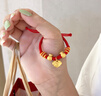 中國(guó)黃金（CHINA GOLD）足金寶寶手鏈如意平安鎖手鏈兒童福袋七夕情人節(jié)禮物送女朋友老婆 如意鎖寶寶手鏈 約1.2g 曬單實(shí)拍圖