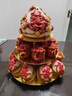 優(yōu)膳坊（YOUSHANFANG）壽桃饅頭送老人生日蛋糕花餑餑長(cháng)輩80過(guò)壽祝賀大壽包多層花饃禮物 三層福袋壽桃 (1大16小)1700g 曬單實(shí)拍圖