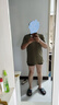 阿迪達(dá)斯短袖男2025夏季運(yùn)動(dòng)親膚透氣輕薄速干T恤 橄欖綠/綠棕色 L  曬單實(shí)拍圖