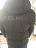 KELME/卡尔美运动棉服男冬季长款大衣加厚连帽保暖棉衣冬训外套 黑色 M 实拍图