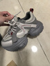 達芙妮厚底增高老爹鞋女輕便百搭運動(dòng)鞋小個(gè)子松糕底休閑鞋女 槍色 37  曬單實(shí)拍圖