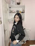 聆欣春秋新款衛衣女時(shí)尚翻領(lǐng)上衣純棉百搭假兩件長(cháng)袖休閑韓版25年女裝 黑色-春秋款 XL 建議100-115斤 曬單實(shí)拍圖
