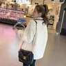 羅蒙（ROMON）高級(jí)感仿羊羔毛外套女2025秋冬新款遮肉寬松加厚仿皮草毛絨大衣 杏色 L -105-115斤拍 曬單實(shí)拍圖