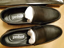 金猴（JINHOU）皮鞋時(shí)尚潮流舒適商務(wù)休閑男單鞋牛皮套腳舒適平底休閑皮鞋Q20040 常規款 Q20040A 38 曬單實(shí)拍圖