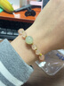 中國黃金（CHINA GOLD）和田玉手串女南紅瓜珠子瑪瑙圓珠串珠七夕情人節(jié)禮物送女朋友老婆 南紅瓜珠和田玉手串【紀念品】 曬單實拍圖