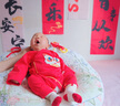 貝瑞加（Babyprints）嬰兒連體衣新年國風(fēng)衣服純棉護肚爬服寶寶紅色滿(mǎn)月服春節內衣 59 曬單實(shí)拍圖