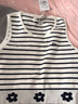 Teenie Weenie小熊女裝休閑簡(jiǎn)約夏季條紋短款針織背心替換打底外穿 撞色 M 165 曬單實(shí)拍圖