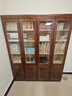 唐輯實(shí)木書柜書架落地客廳玻璃門展示收納儲物柜胡桃色四門 曬單實(shí)拍圖